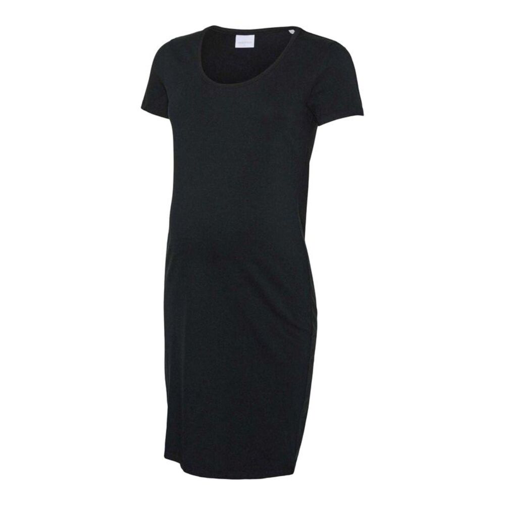 Mamalicious Womens/Ladies Maternity Short-Sleeved T-Shirt Dress / Black